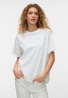 Vero Moda Ciara Oversized Pretzel Graphic Print T-Shirt, White