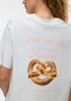 Vero Moda Ciara Oversized Pretzel Graphic Print T-Shirt, White