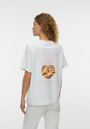 Vero Moda Ciara Oversized Pretzel Graphic Print T-Shirt, White