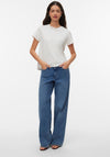 Vero Moda Fie Short Sleeve with Back Print T-Shirt, White