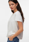 Vero Moda Fie Short Sleeve with Back Print T-Shirt, White