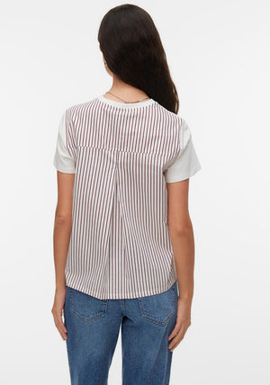 Vero Moda Fie Short Sleeve with Back Print T-Shirt, White