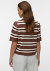 Vero Moda Silje Striped Knit Top, Brown