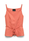 Vero Moda Lieve Belted Waistcoat, Orange