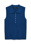 Vero Moda Rally Sleeveless Ribbed Top, Blue