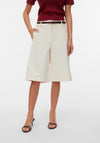 Vero Moda Sofia Mid Waist Wide Shorts, Off-White