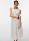 Vero Moda Tabia Pleated Midi Dress, White