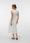 Vero Moda Tabia Pleated Midi Dress, White