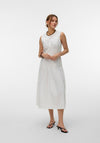 Vero Moda Tabia Pleated Midi Dress, White