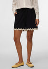 Vero Moda Jenna Scalloped Trim Shorts, Black
