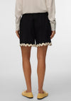 Vero Moda Jenna Scalloped Trim Shorts, Black