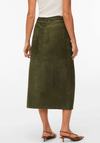 Vero Moda Kathy Faux Suede Aline Midi Skirt, Green
