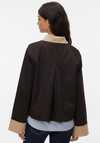 Vero Moda Vicky Contrast Cord Jacket, Brown