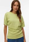 Vero Moda Jammy Cinched Jersey Top, Lime Green