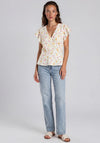 Vero Moda Ivana Floral Wrap Top, Cream
