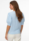 Vero Moda Doffy Balloon Short Sleeve Cardigan, Cashmere Blue
