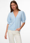 Vero Moda Doffy Balloon Short Sleeve Cardigan, Cashmere Blue
