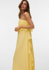 Vero Moda Iris Ruffle Maxi Tube Dress, Banana Yellow