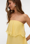 Vero Moda Iris Ruffle Maxi Tube Dress, Banana Yellow