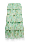 Vero Moda Noelle Tube Jacquard Dress, Green Multi