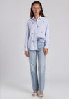 Vero Moda Tira Rose Embroidered Blouse, Blue
