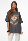 Vero Moda Millie Oversized Graphic Print T-Shirt, Grey