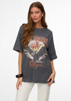 Vero Moda Millie Oversized Graphic Print T-Shirt, Grey
