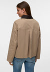 Vero Moda Chelsea-Poppy Cropped Jacket, Beige and Brown