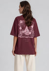 Vero Moda Hailey Graphic Print Oversized T-Shirt, Red
