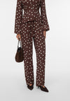 Vero Moda Elisa Polka Dot Trousers, Brown and White