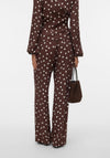Vero Moda Elisa Polka Dot Trousers, Brown and White