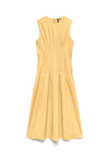 Vero Moda Tabia Pleated Midi Dress, Yellow