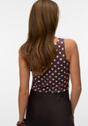 Vero Moda Million Polka Dot Sleeveless Top, Brown
