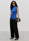 Vero Moda Smilla Sleeveless Ruched Top, Blue