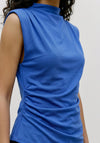 Vero Moda Smilla Sleeveless Ruched Top, Blue