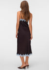 Vero Moda Julie Satin Lace Camisole Dress, Brown & Blue