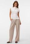 Vero Moda Smilla Sleeveless Ruched Top, White