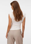 Vero Moda Smilla Sleeveless Ruched Top, White