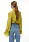 Vero Moda Kehlani Ruffle Detail Blouse, Green