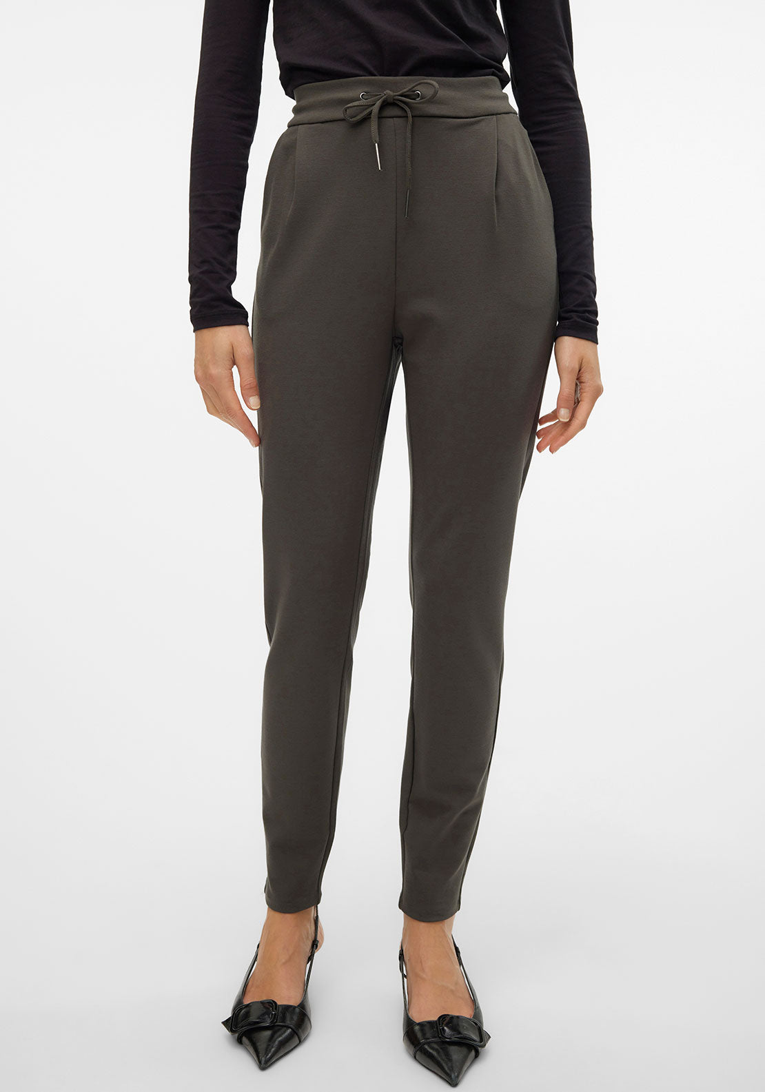 Vera Moda Eva Loose String Pants, Green
