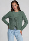 Vero Moda Ava Knit Tie String Cardigan, Green