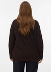 Vero Moda Aquarius V-Neck Wool Jumper, Chocolate