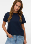 Vero Moda Aware Naima Heavyweight T Shirt, Navy