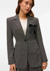 Vero Moda Perle Long Sleeve Fitted Bow Blazer, Black