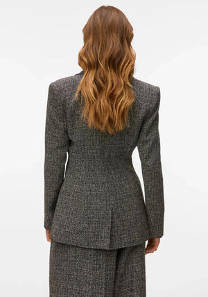 Vero Moda Perle Long Sleeve Fitted Bow Blazer, Black