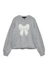Vero Moda Ivory Bow Detail Jumper, Grey