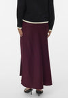Vero Moda Elena Satin Midi Skirt, Wine