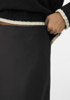 Vero Moda Elena Satin Midi Skirt, Black
