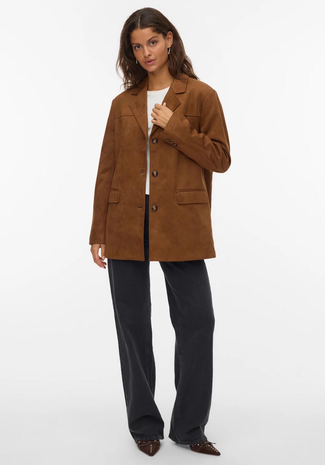 Vero Moda Hazel Faux Suede Blazer, Dachshund
