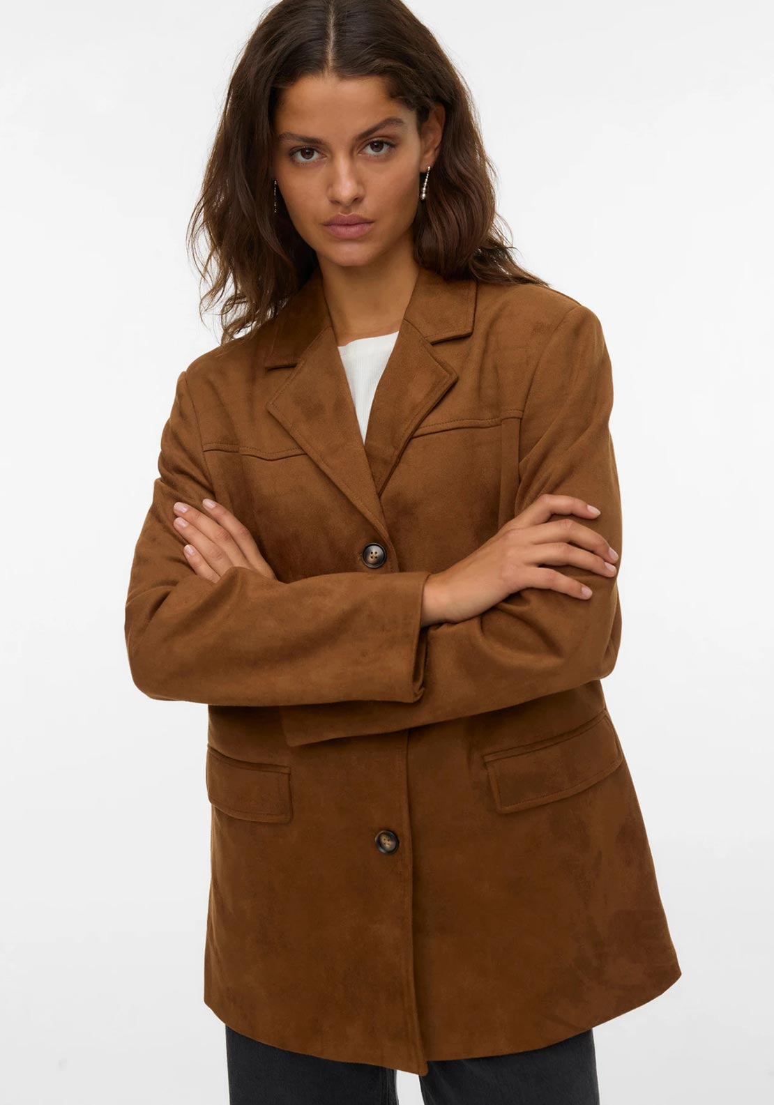 Vero Moda Hazel Faux Suede Blazer, Dachshund